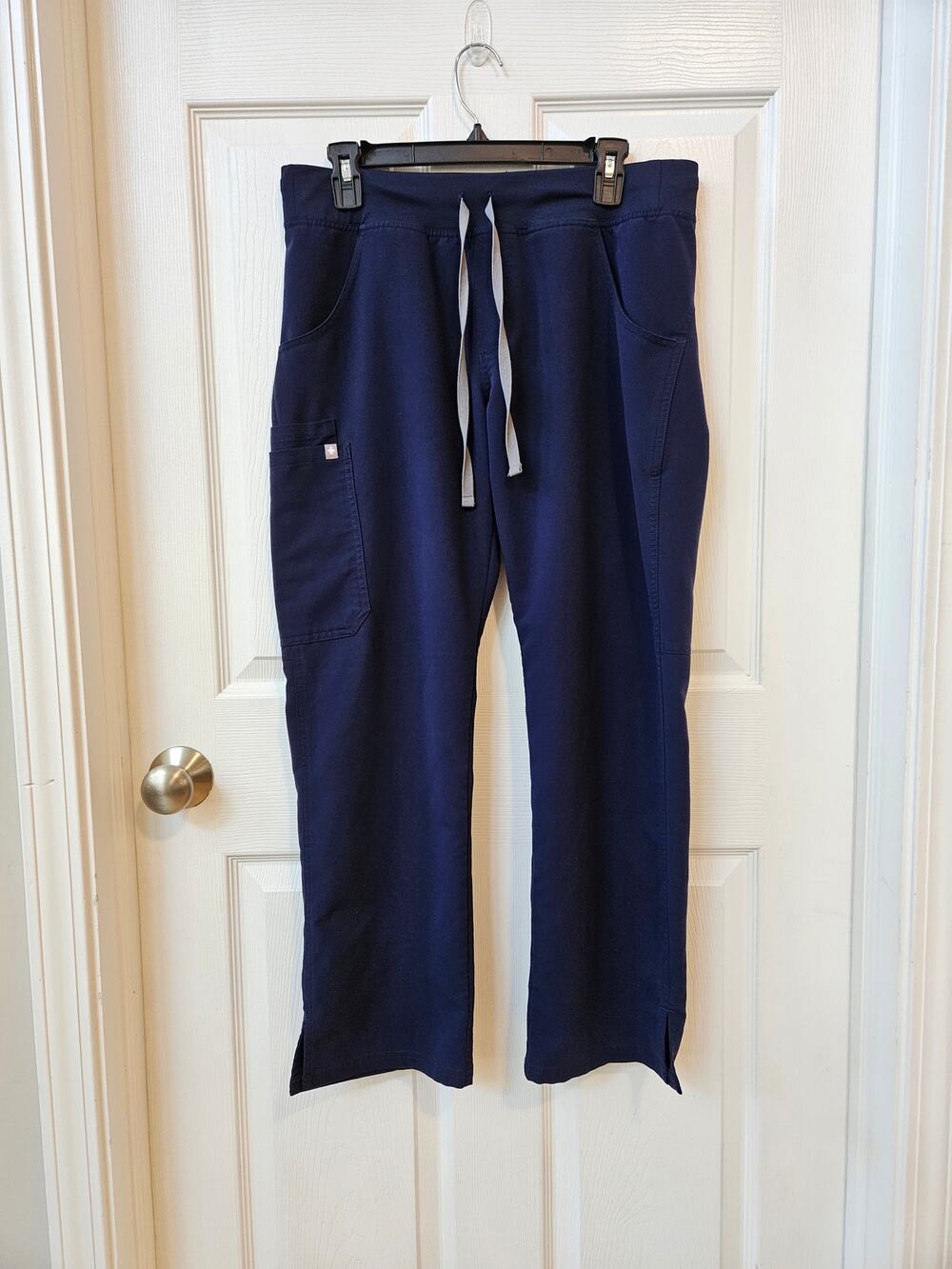 FIGS Yola Skinny Scrub Pants Navy Blue Medium Petite M/P Stretch Medical
